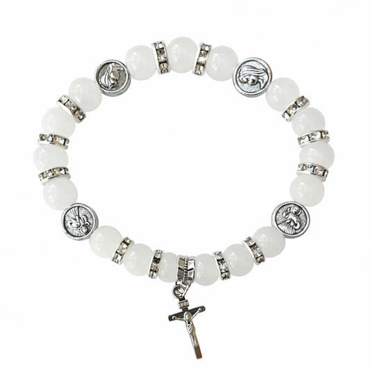 Beads Thin Cross Bracelet