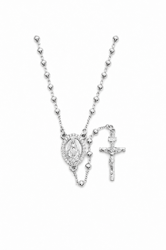 Miraculous Medal Rosary Necklace