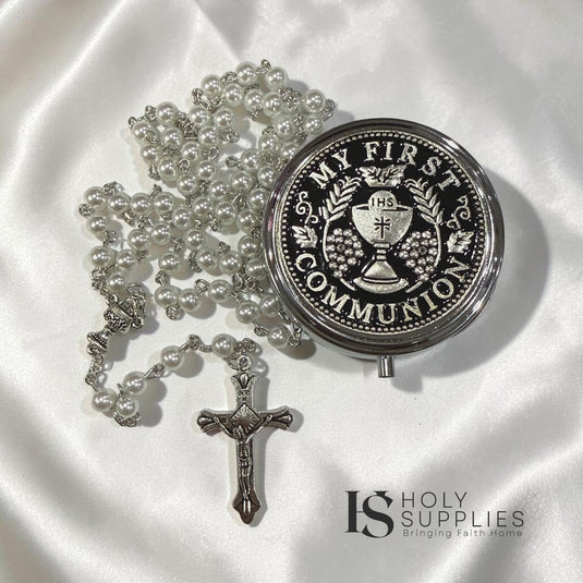 First Holy Communion Rosary with Keepsake Case image 0