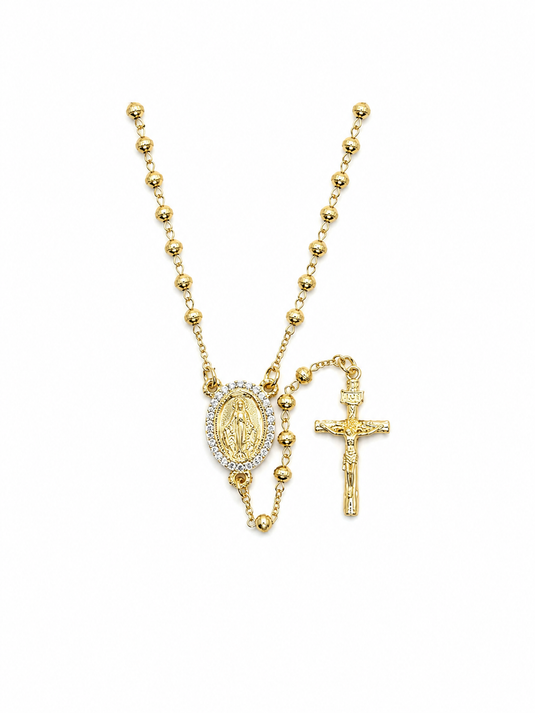 Miraculous Medal Rosary Necklace