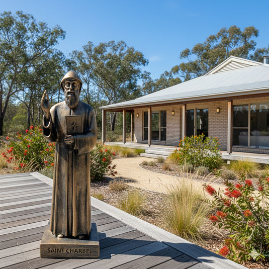 St Charbel Bronze Outdoor Statue image 1