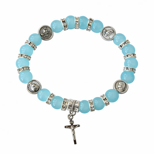 Beads Thin Cross Bracelet