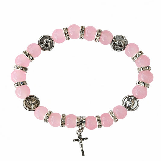 Beads Thin Cross Bracelet