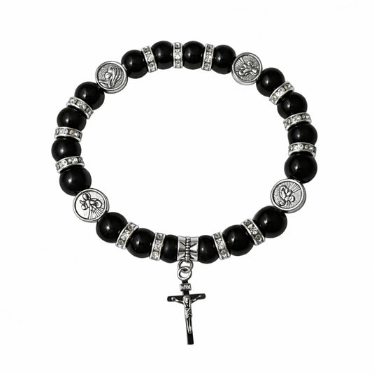 Beads Thin Cross Bracelet
