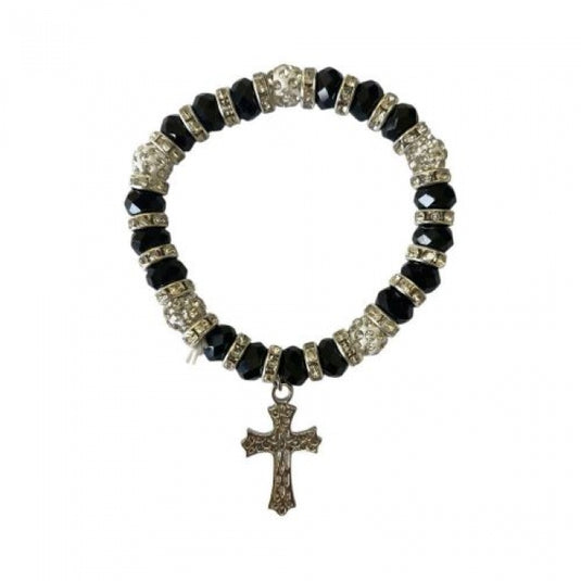 Crystal Cross Charm Bracelet