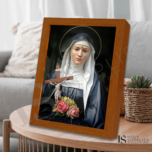 LED Mirror Framed Icon - Saint Rita image